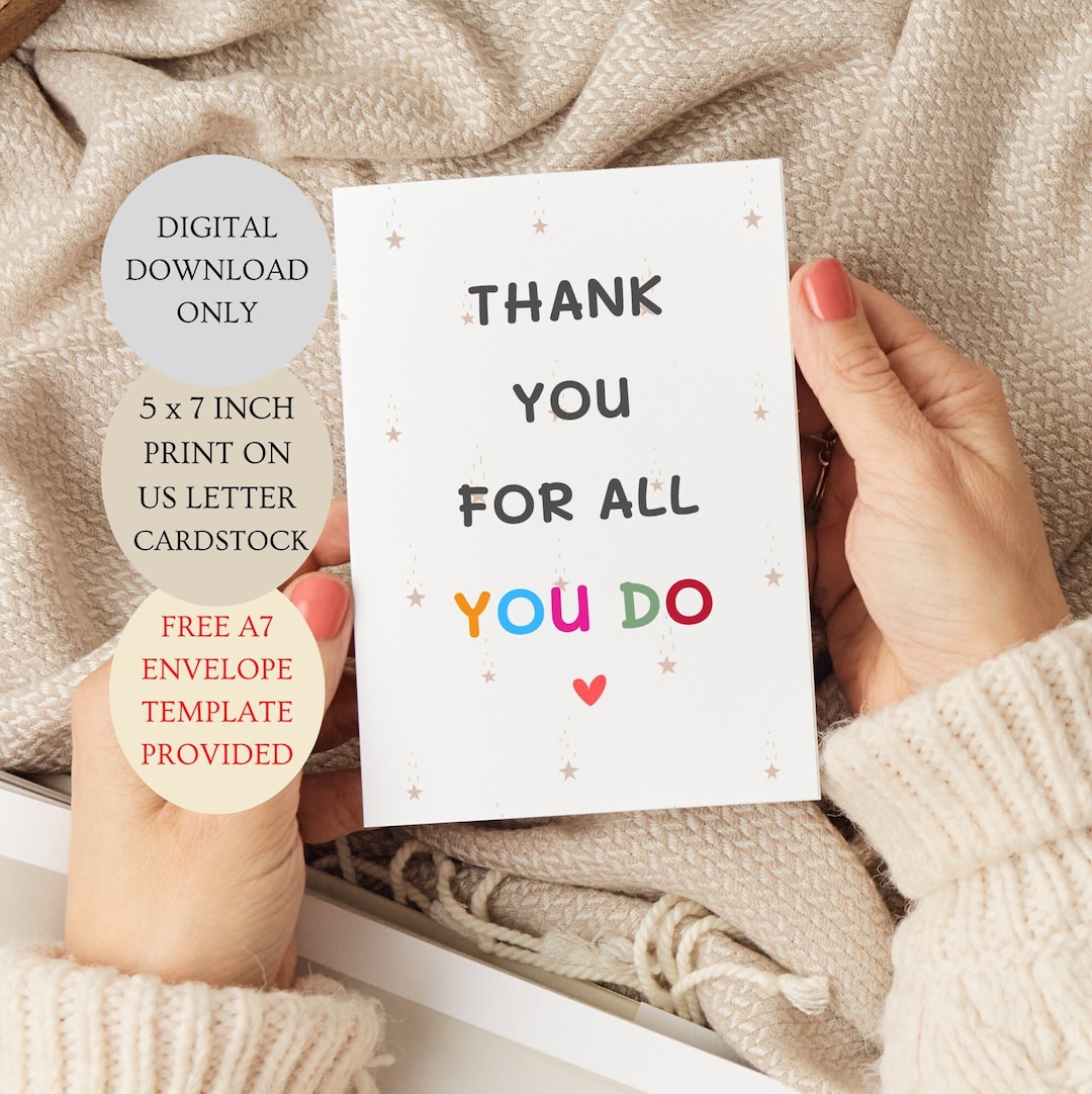 Thank You for All You Do