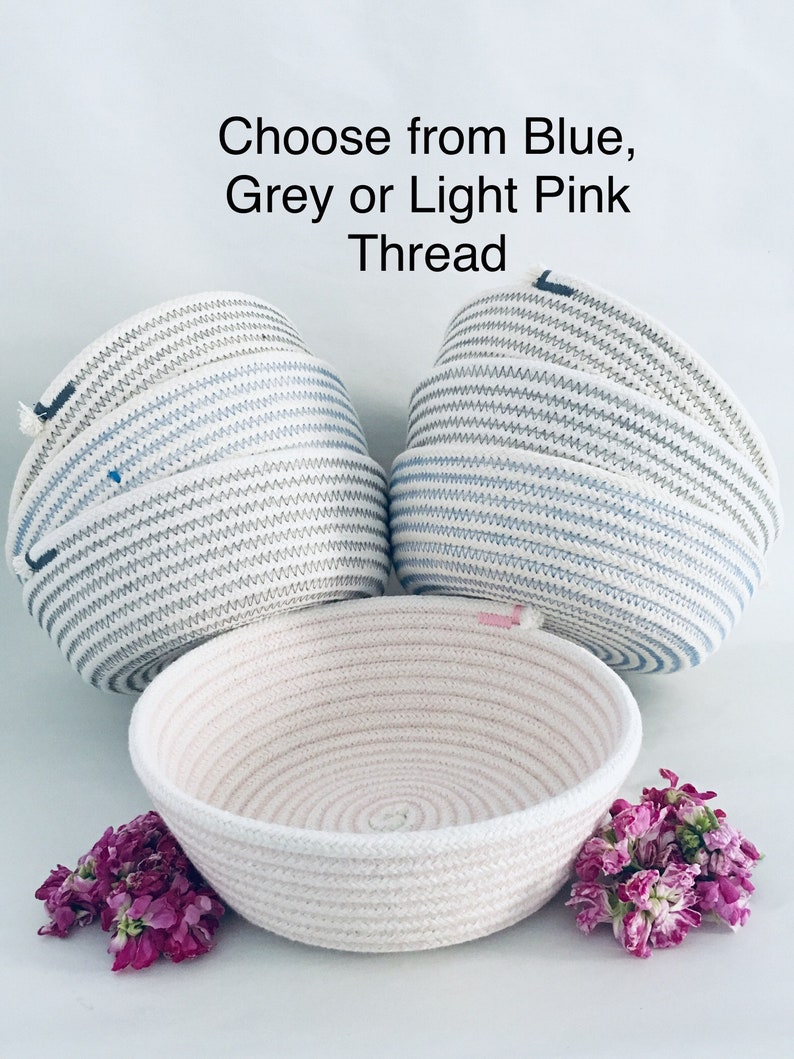 KLEINE Runde Seil handgefertigten Korb. | Etsy