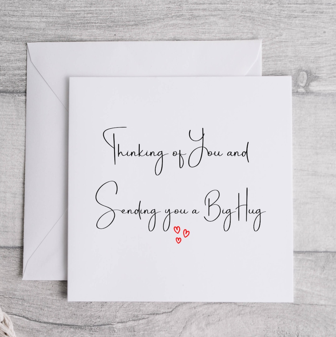 Thinking of You Card, Sending a Hug, Encouragement Card - Etsy