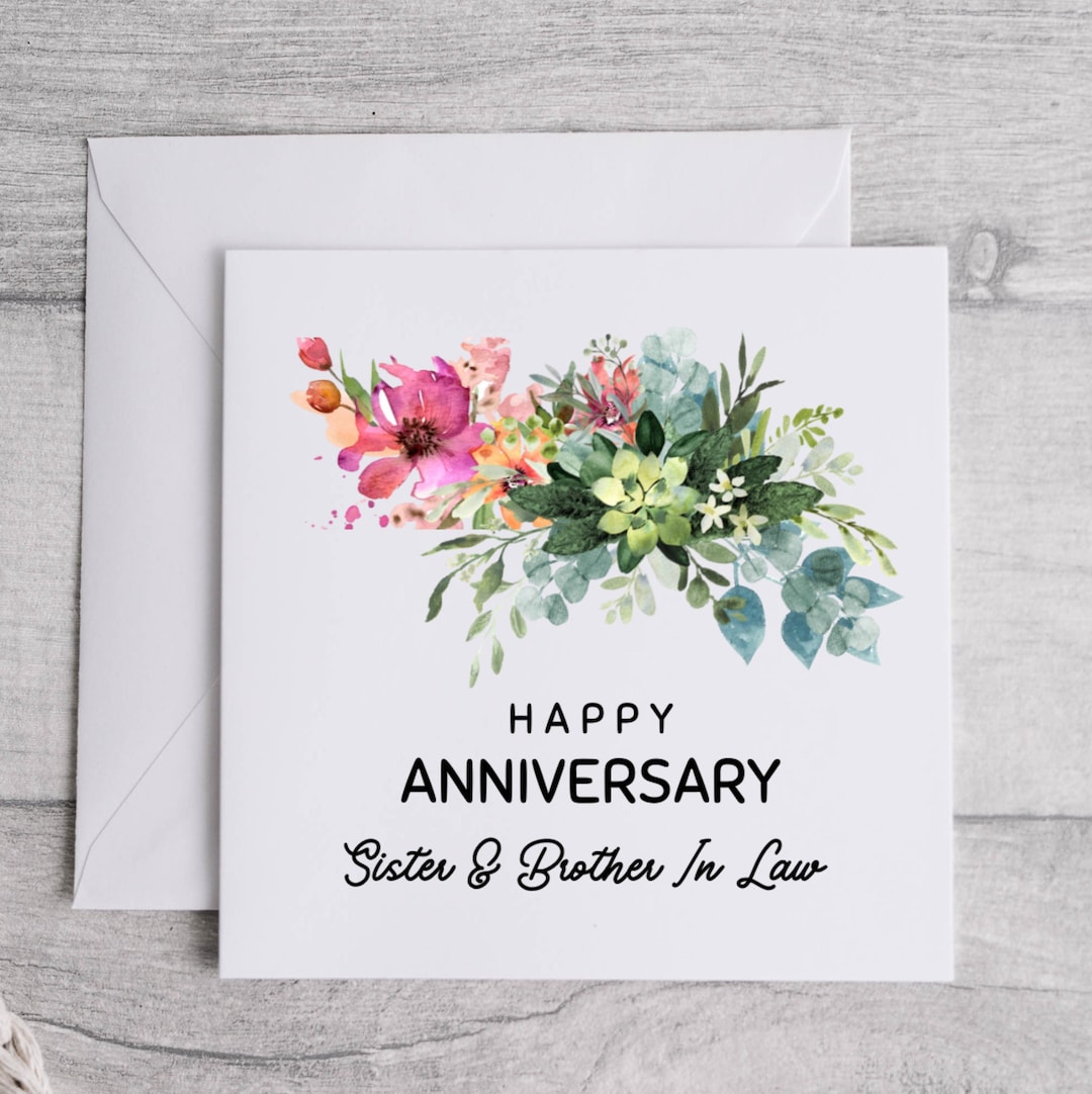 Buy Happy Anniversary Sister and Brother in Law. Family Online in ...