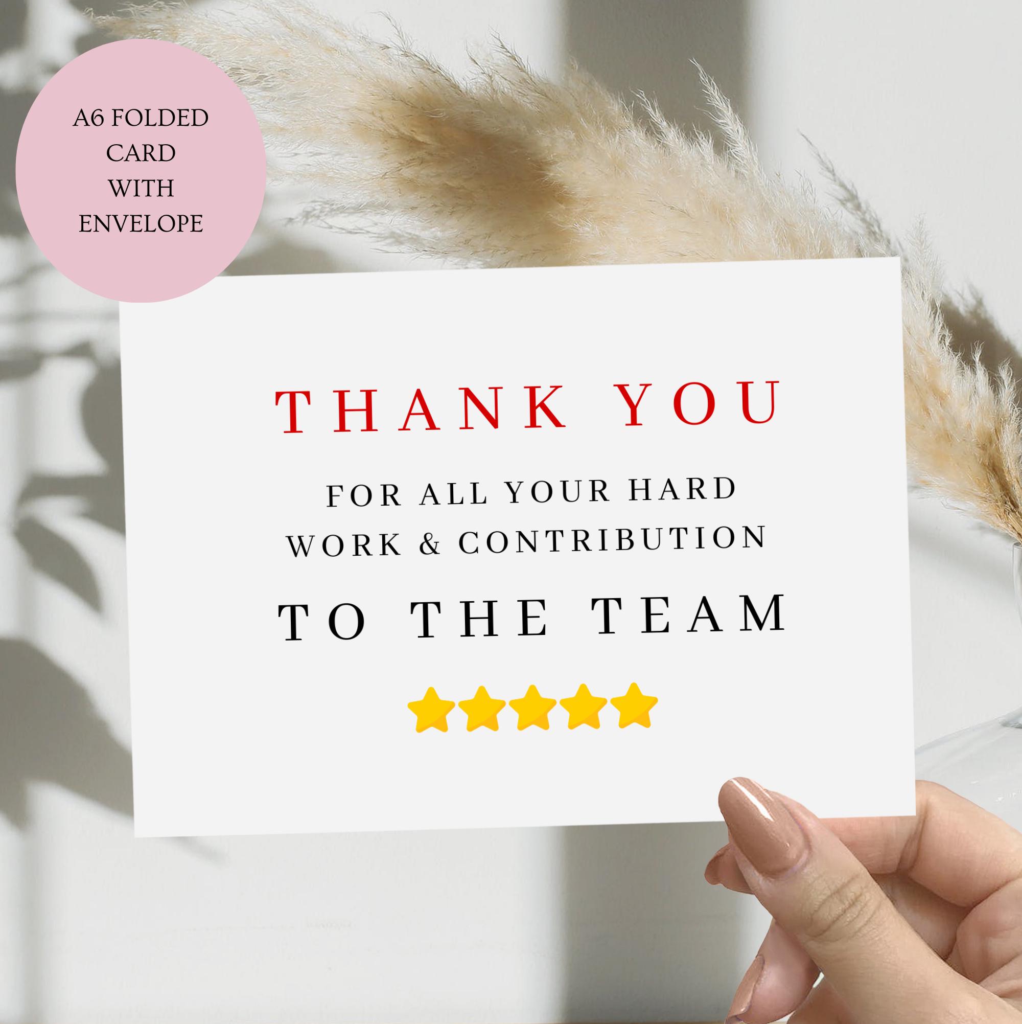 Employee Appreciation Thank You Card: A6 Folded Card - Etsy 日本