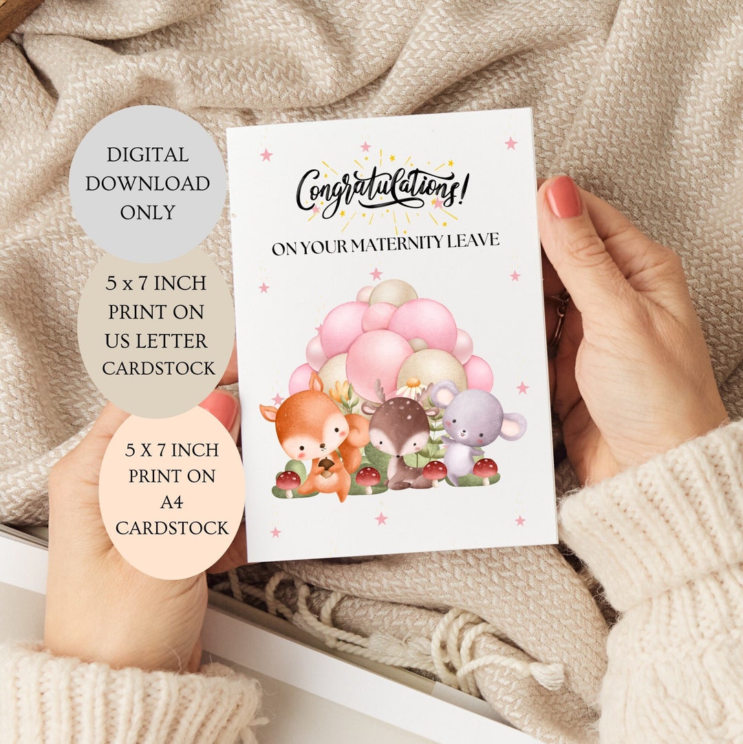 Félicitations pour votre carte de congé de maternité. TÉLÉCHARGEMENT ...