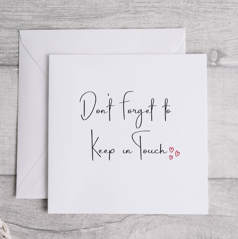 stay in touch card