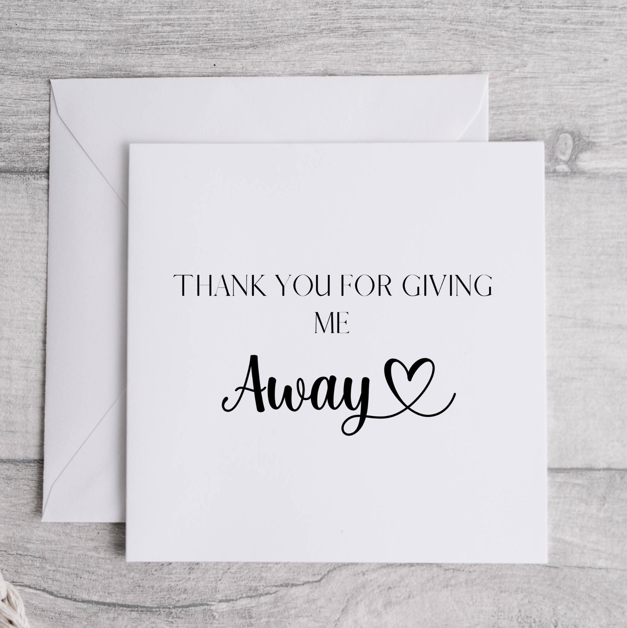 Thank You For Giving Me Away Card. Thank You For Walking Me - Etsy