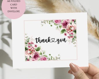 Floral Thank You Card Set | A6 with Envelopes
