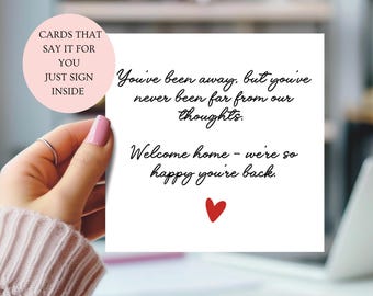 Welcome Home Coming Card.