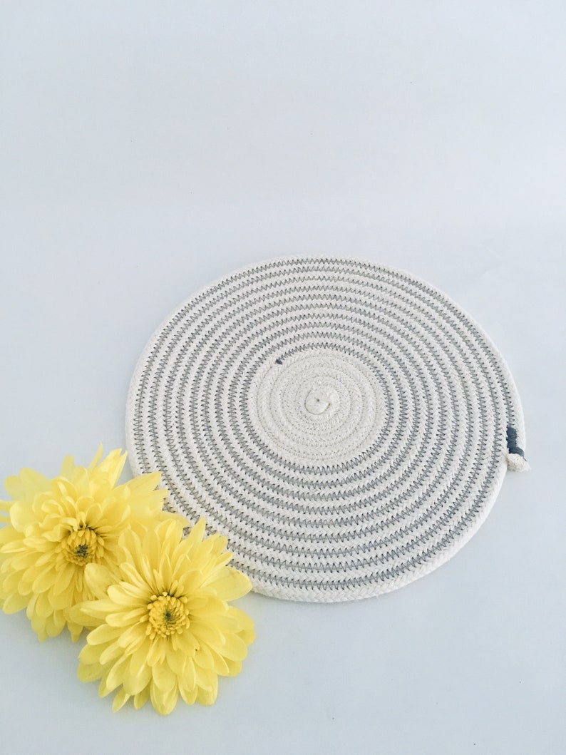 1 x HANDMADE Round Cotton Rope Kitchen Dining Table Placemats. Etsy