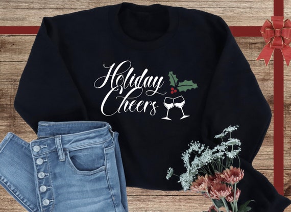 Holiday Cheers Sweatshirt or Cropped 