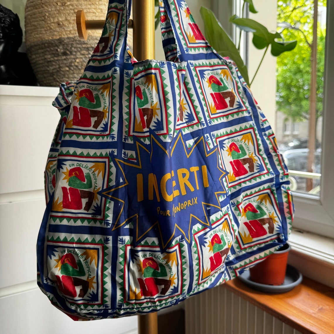 Sac Shopping Fourre-tout Monoprix Rose Uni - Dimensions 40x46x14 Cm - Neuf Avec étiquettes