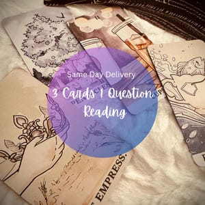 Mesmo dia: Leitura de Tarô de 3 Cartas e 1 Pergunta