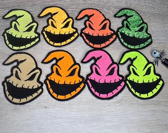 Oogie Boogie Iron-On Patch: Neon Green Nightmare Before Christmas