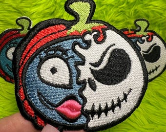 Jack and Sally Patch: Nightmare Before Christmas Embroidered Iron-On