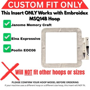 Sock Hoop™ Insert for 5.5x5.5 Magnetic Embroidery Frame (140mm) – Custom Fit for Embroidex SQ14BM image 2