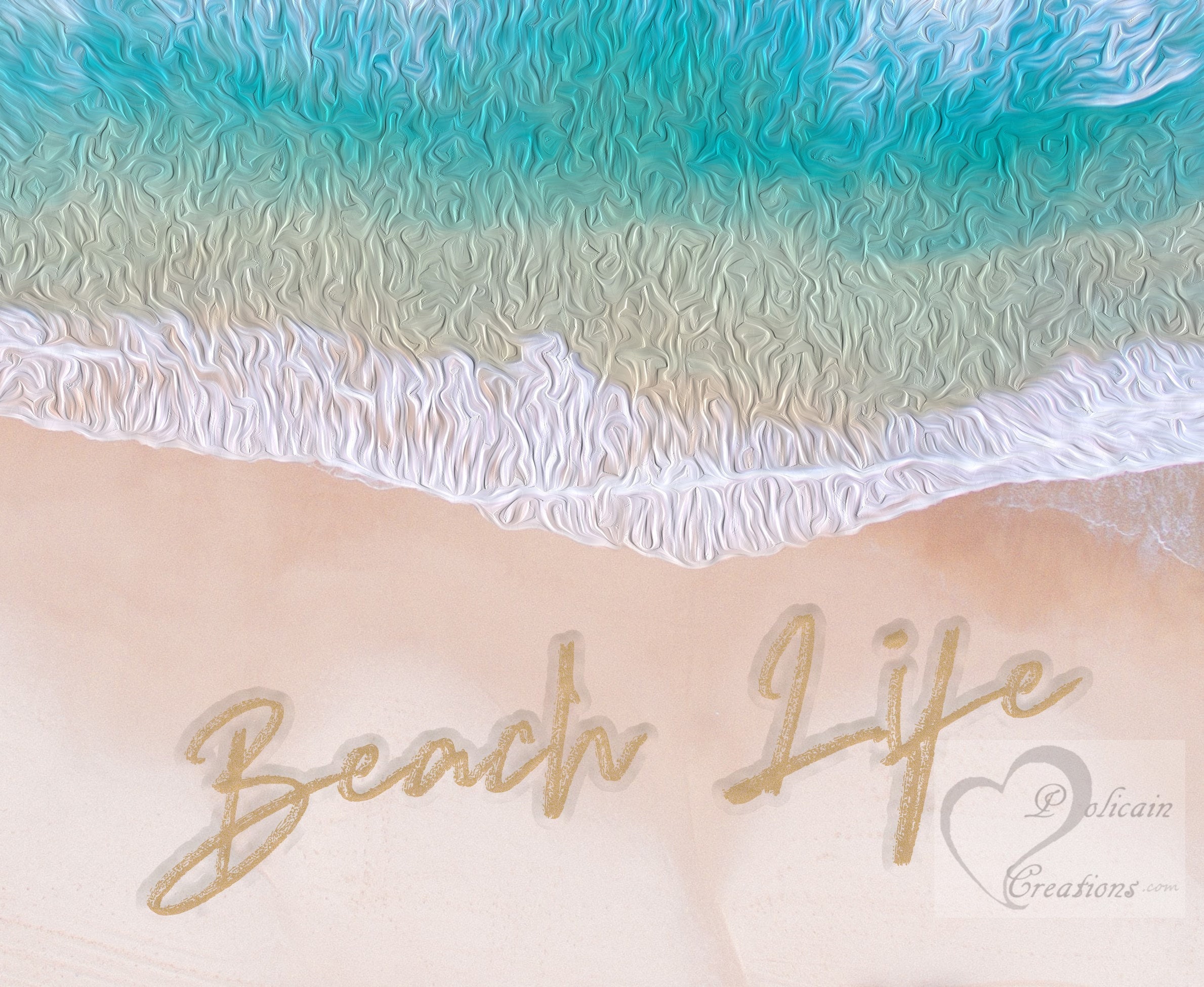 Beach Decor, Beach Life Printable Wall Art, Writing in the Sand Wall ...