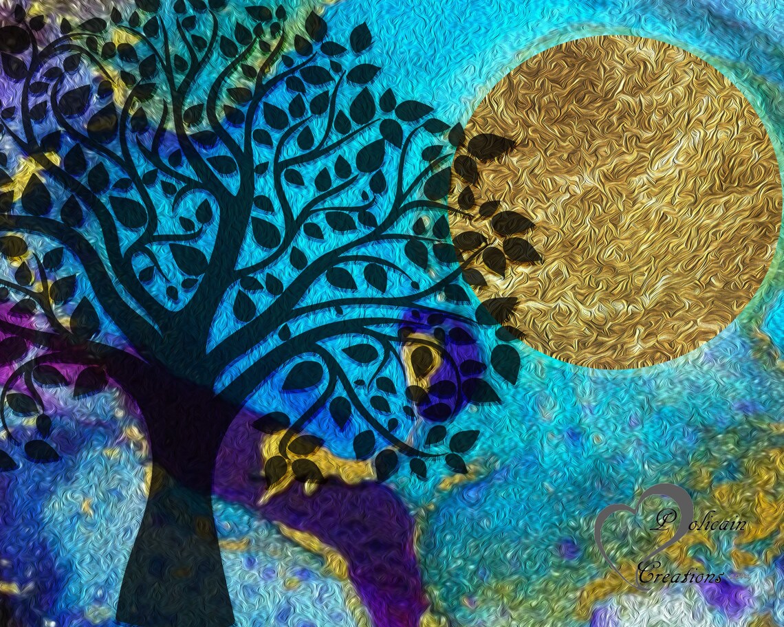 Harvest Moon Printable Art, Moon Wall Art, Autumnal Equinox Print - Etsy