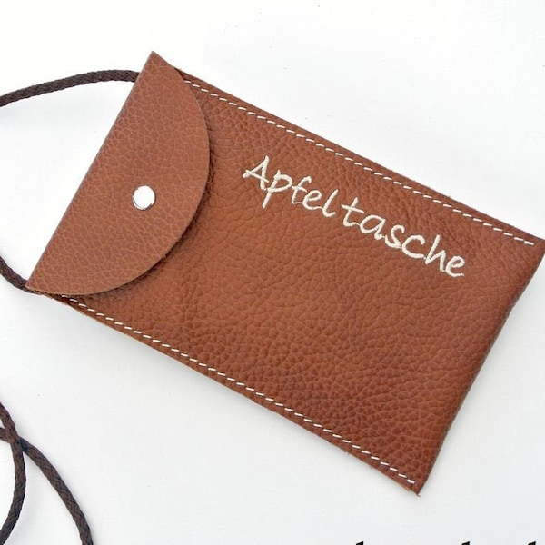 Apfeltasche - Apple i-phone  zum umhängen handmade, smartphone Tasche, I phone tasche, Handy zubehör