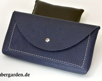 blaue Leder Bauchtasche, Handytasche, Gürteltasche, Hüfttasche, Festivaltasche, Bikertasche,