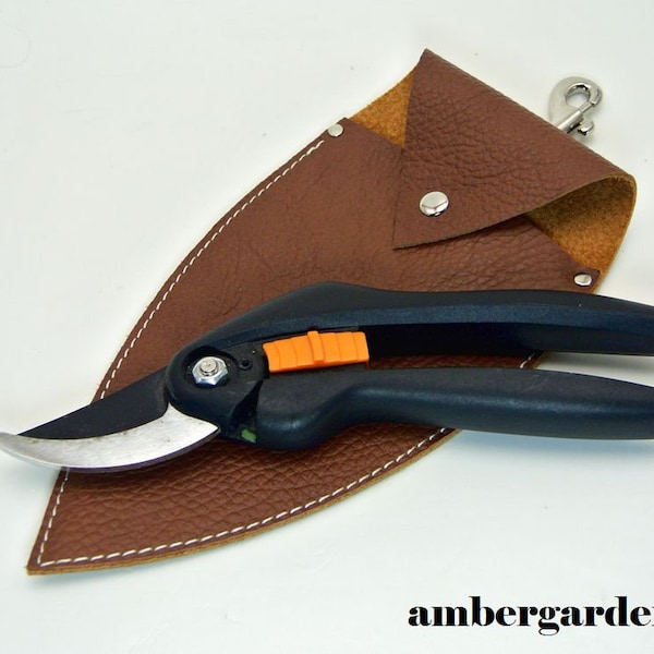 Gartenschere Holster, echt Leder, Etui Gartenschere, Werkzeugtasche, Gartengeräte, Gartenzubehör, handmade