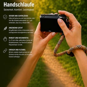 Handschlaufe, Kameragurt, Kameraband, Kamera, handmade, Leder, Seilgurt, Fotoapparat, fotografieren