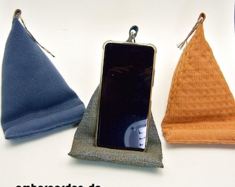 Handysitzsack, Handyhalter, Mitbringsel, Smartphone Halter, Handykissen Sitzsack fürs Handy Pyramidenkissen Weihnachten,