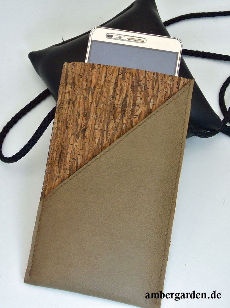 Elegant Leather Cork Case for Mobile Phone Smartphone Iphone Etsy