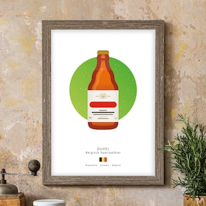 Bière belge Duvel – Impression d’art illustrée