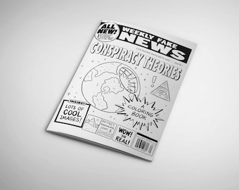 Conspiracy Theory Funny Illustrated Adult Coloring Book