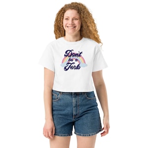 Don&#39;t be a Jerk Rainbow Crop Top