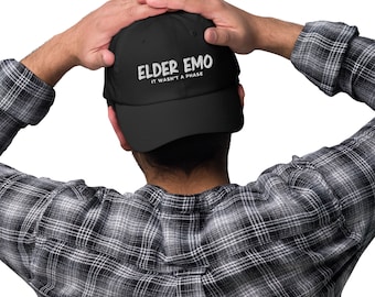 Elder Emo, It Wasn't a Phase, Music, Funny Baseball Cap