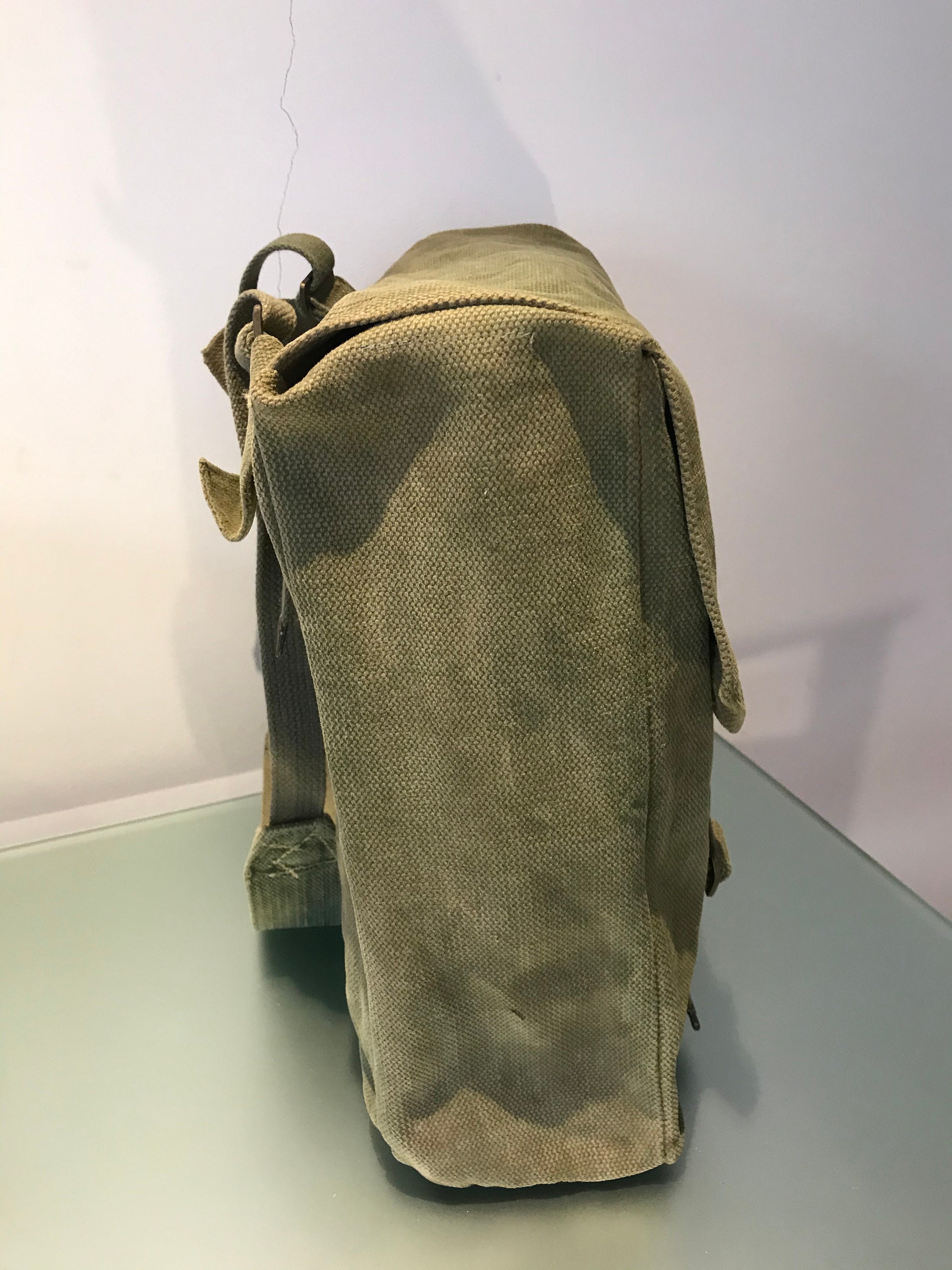 Original British army Bag from 1943 canvas olive military Etsy
