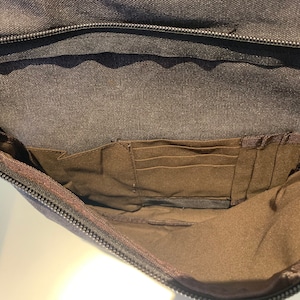 Large Vintage Canvas Messenger Shoulder Bag Travel Crossbody Purse Briefcase Business Bag for 15 inch Laptop image 5
