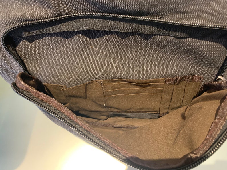 Borsa a tracolla grande da viaggio in tela vintage, borsa a tracolla, valigetta da lavoro, per laptop da 15 pollici immagine 5