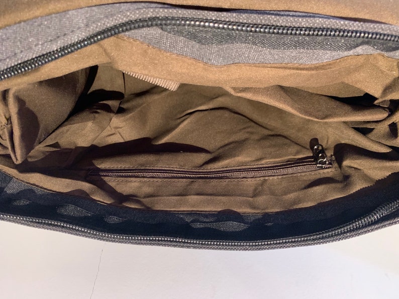 Borsa a tracolla grande da viaggio in tela vintage, borsa a tracolla, valigetta da lavoro, per laptop da 15 pollici immagine 6