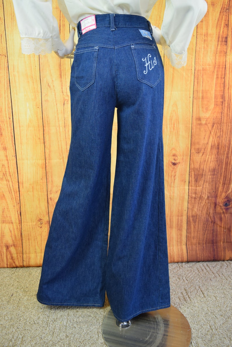 NOS 70/'s HIS denim jeans Bell Bottoms NWT Vintage Flares 26 x 34