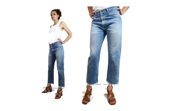 high waisted embellished jeans