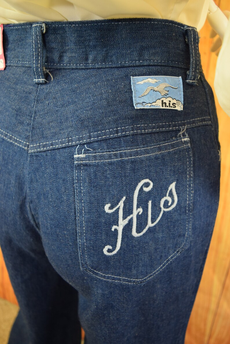 NOS 70/'s HIS denim jeans Bell Bottoms NWT Vintage Flares 26 x 34