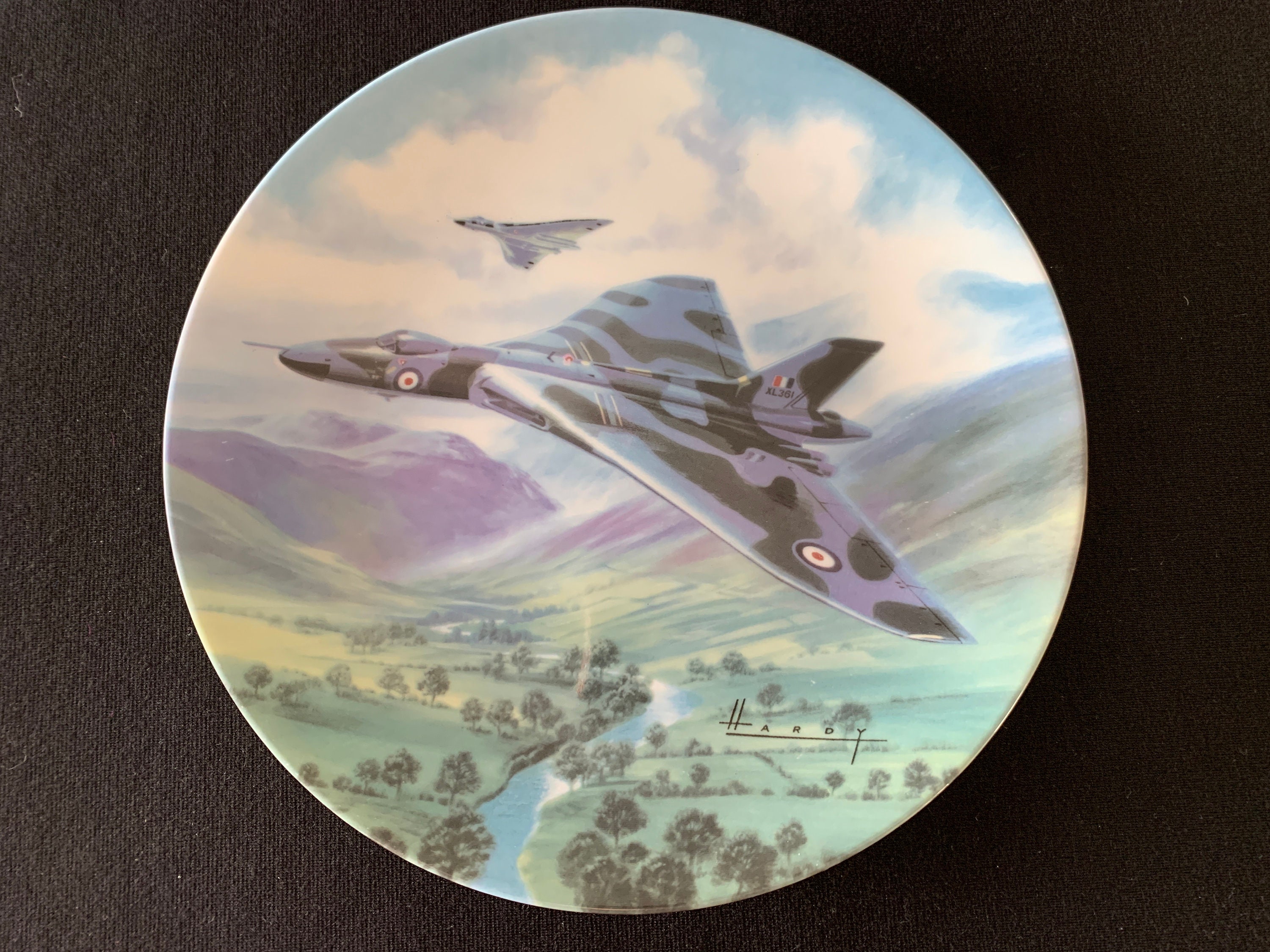 Signed Wedgwood plate called Thunder IN The Hills