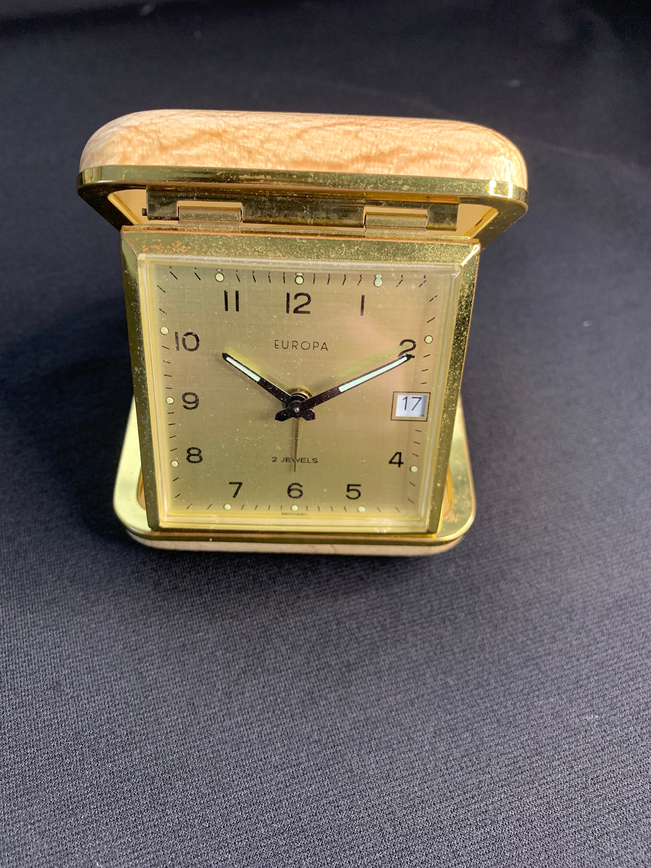 Europa 2 Jewels Windup Travel Alarm Clock with Calendar Etsy