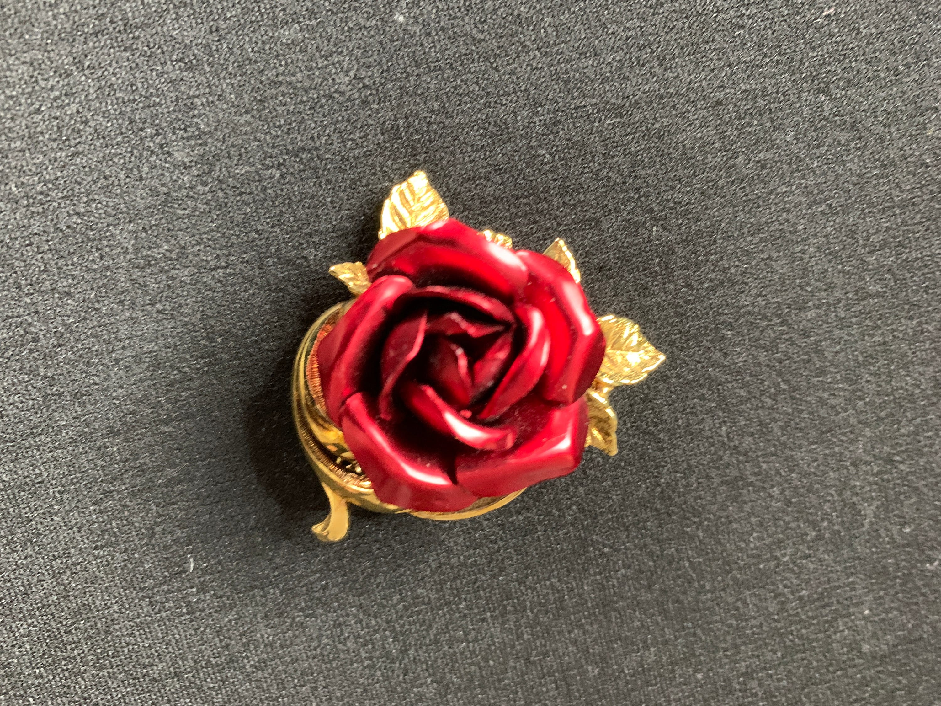Red Rose Brooch | Etsy