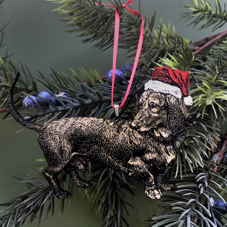 Dachshund Christmas Ornament Dogs Holiday Decor Dachshund Etsy Christmas Dachshund Decor