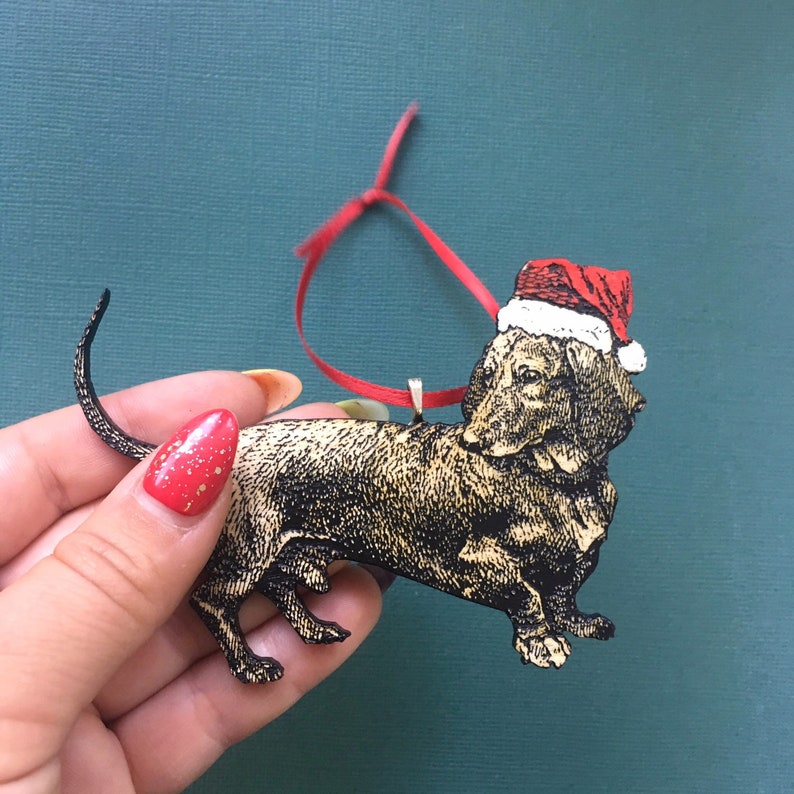 Dachshund Christmas Ornament Dogs Holiday Decor Dachshund Etsy
