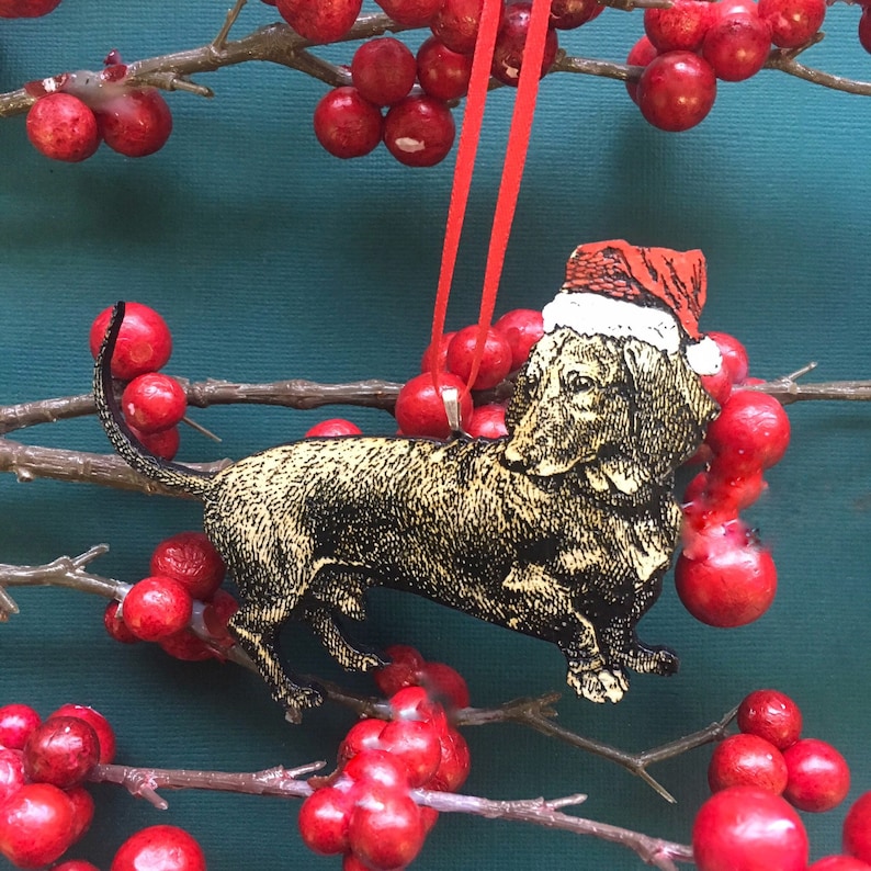 Dachshund Christmas Ornament Dogs Holiday Decor Dachshund Etsy