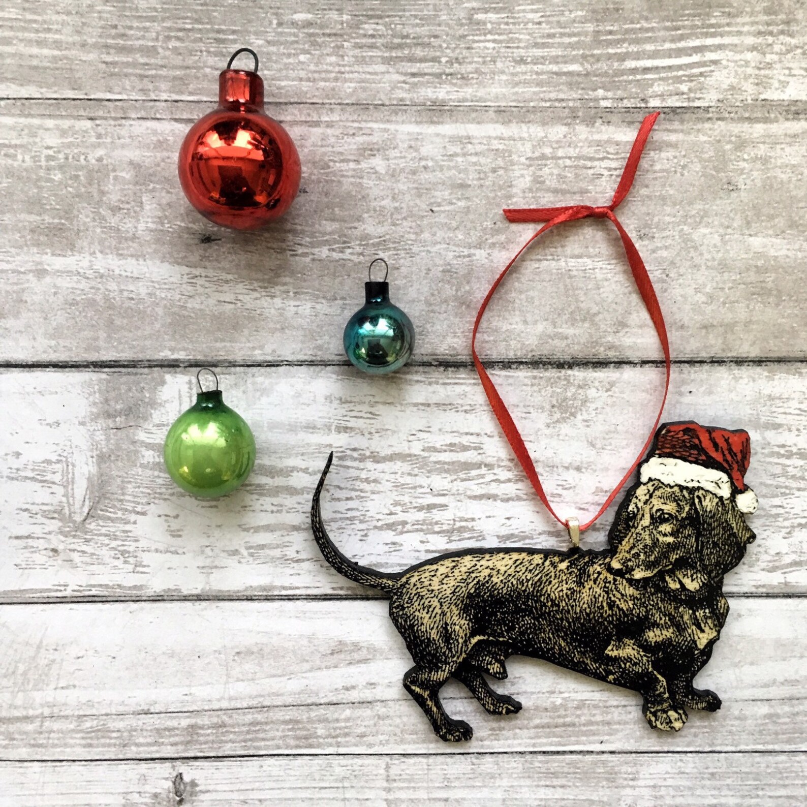 Dachshund Christmas Ornament, Dogs Holiday Decor, Dachshund Owner