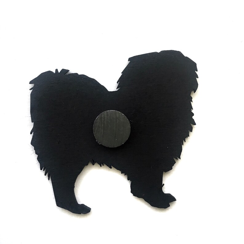 Animal Magnet Etched Wood Laser Cut Gift Antique Housewarming Gift Japanese Spaniel Magnet Japanese Chin Gift Animal Retro Kitchen Decor