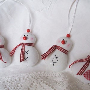 Miniature snowmen 2 pieces, pendants, tree ornaments image 3