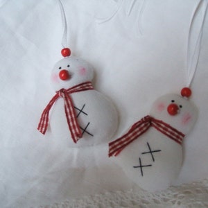 Miniature snowmen 2 pieces, pendants, tree ornaments image 4