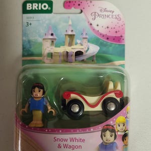 Brio Wooden Railway Disney Princess Snow White train Car & Wagon New in Pack