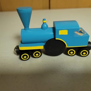 Wooden Railway Train Whittle shortline type Little Engine That Could