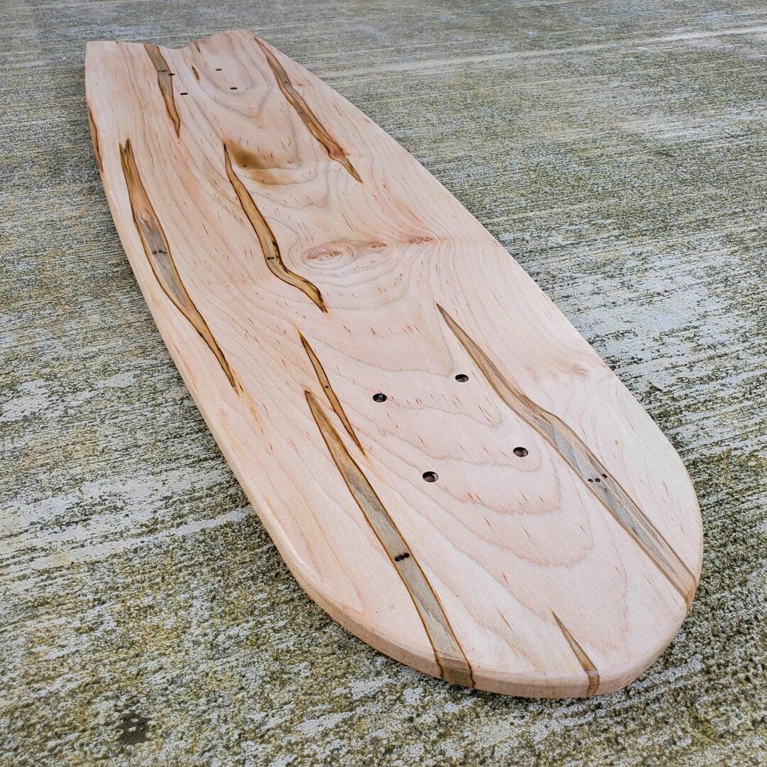 Fishtail Cruiser Skateboard Deck // FREE SHIPPING // Solid Hardwood