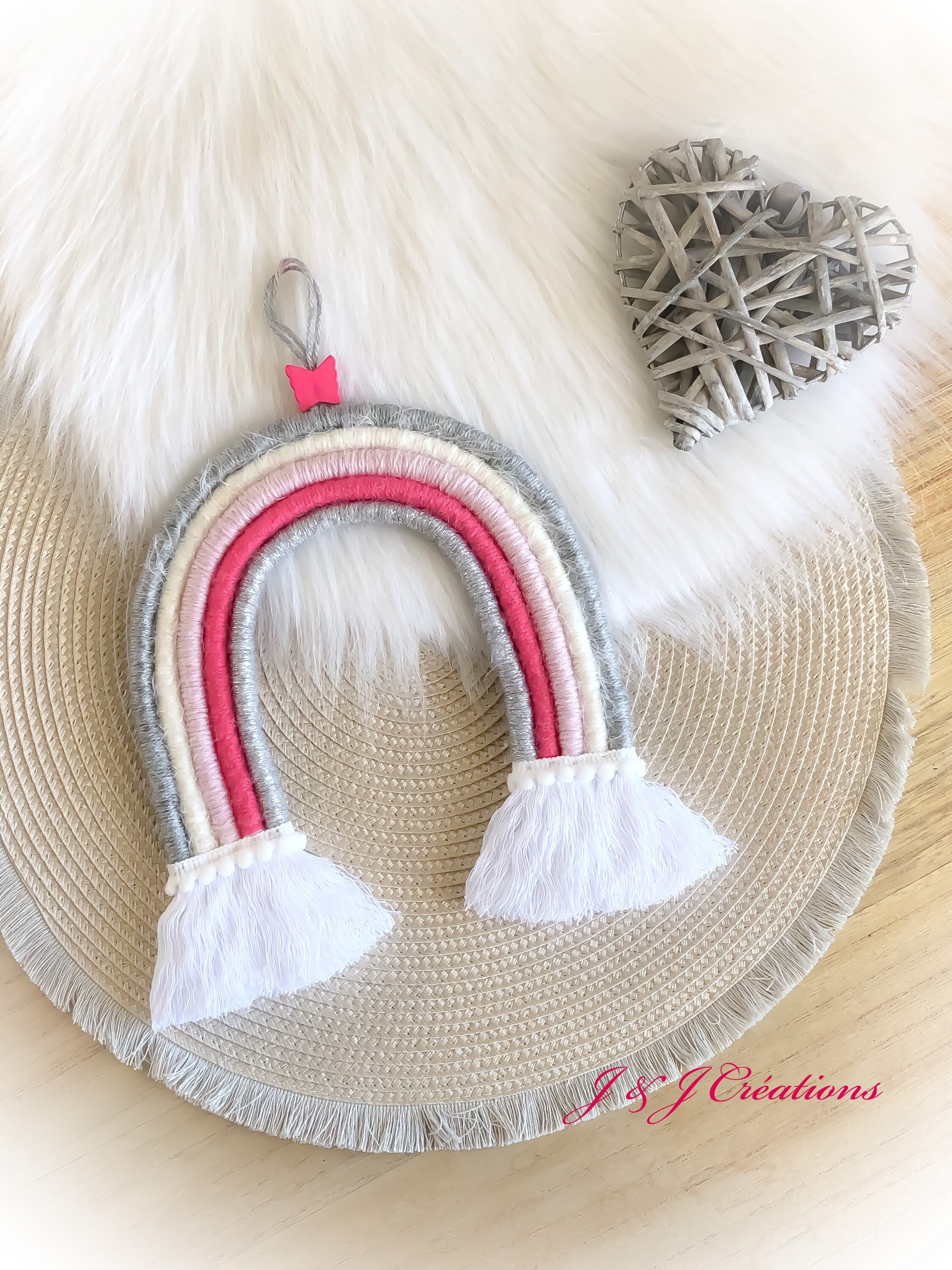 Arc en Ciel Macramé Pour Décoration Murale